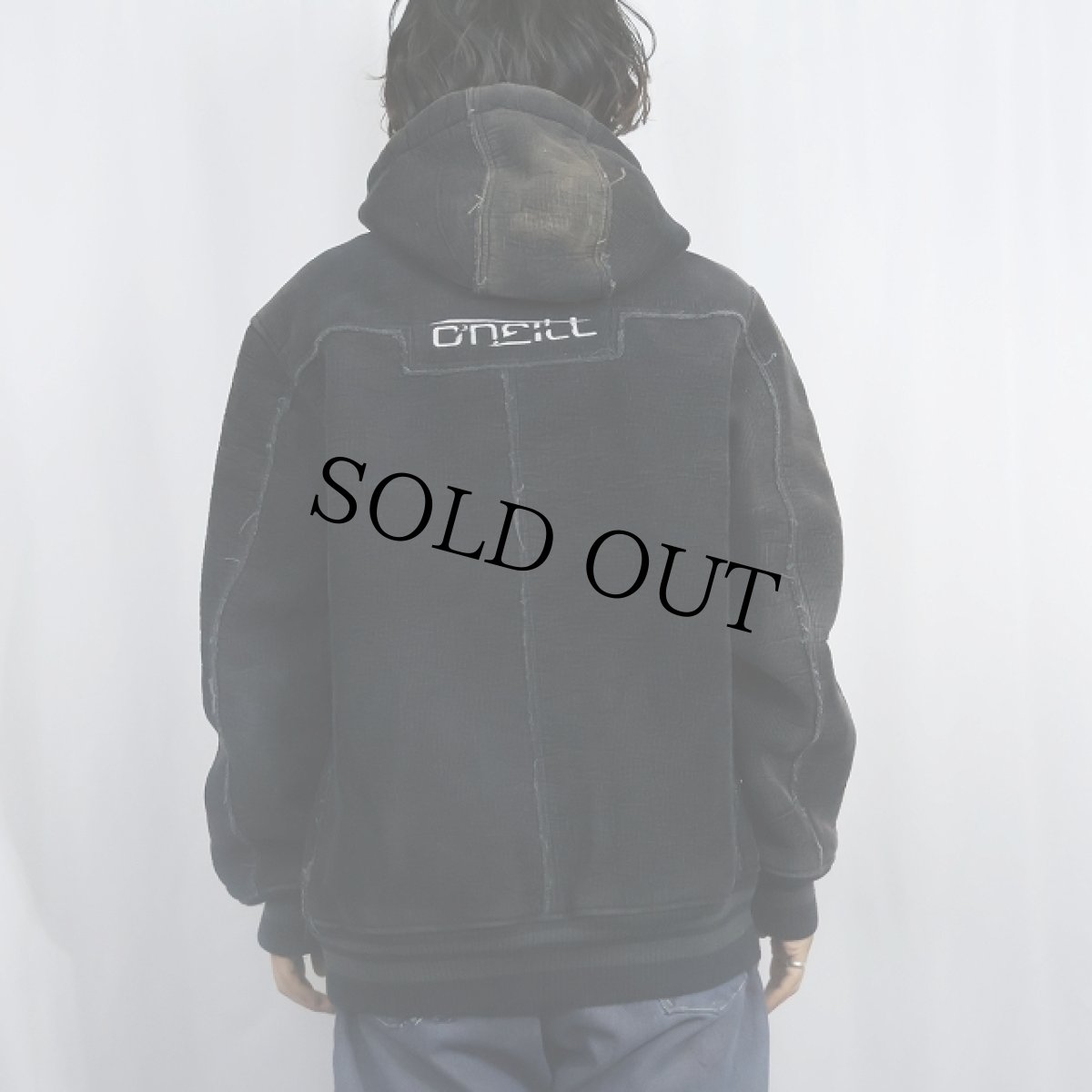 画像5: 90〜2000's O'NEILL 裏ボア デザイン コーデュロイジップパーカー BLACK L (5)