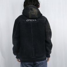 画像5: 90〜2000's O'NEILL 裏ボア デザイン コーデュロイジップパーカー BLACK L (5)
