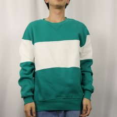 画像2: 90's RUSSELL ATHLETIC USA製 前V 2トーンスウェット L (2)