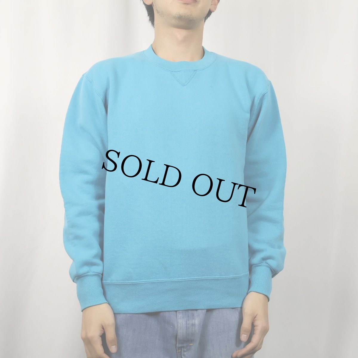 画像2: 90's RUSSELL ATHLETIC USA製 前V 無地スウェット M (2)