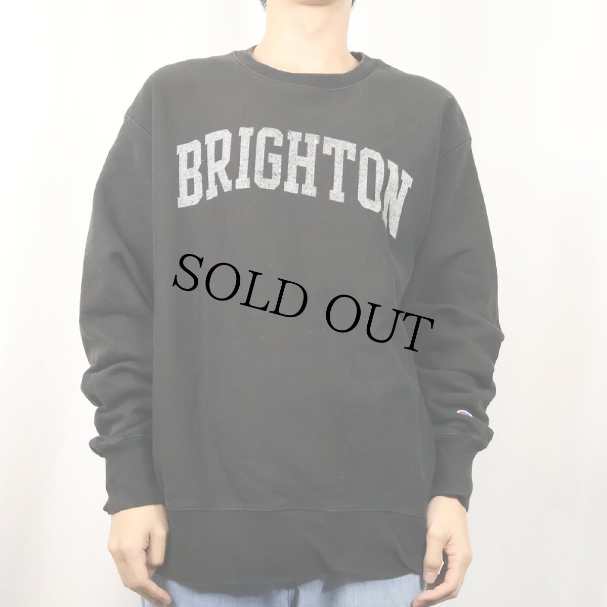 画像2: Champion REVERSE WEAVE "BRIGHTON" プリントスウェット BLACK XL (2)