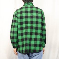 画像3: 70's バッファローチェック柄 ウールシャツ M (3)