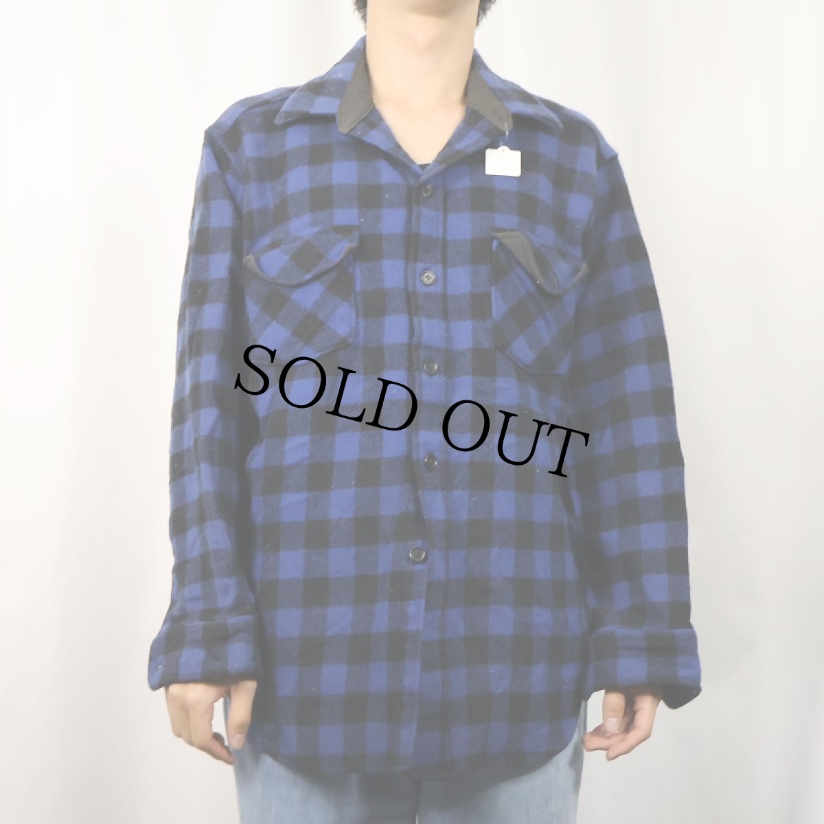 画像2: 80's Woolrich バッファローチェック柄 ウールシャツ  (2)