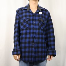 画像2: 80's Woolrich バッファローチェック柄 ウールシャツ  (2)