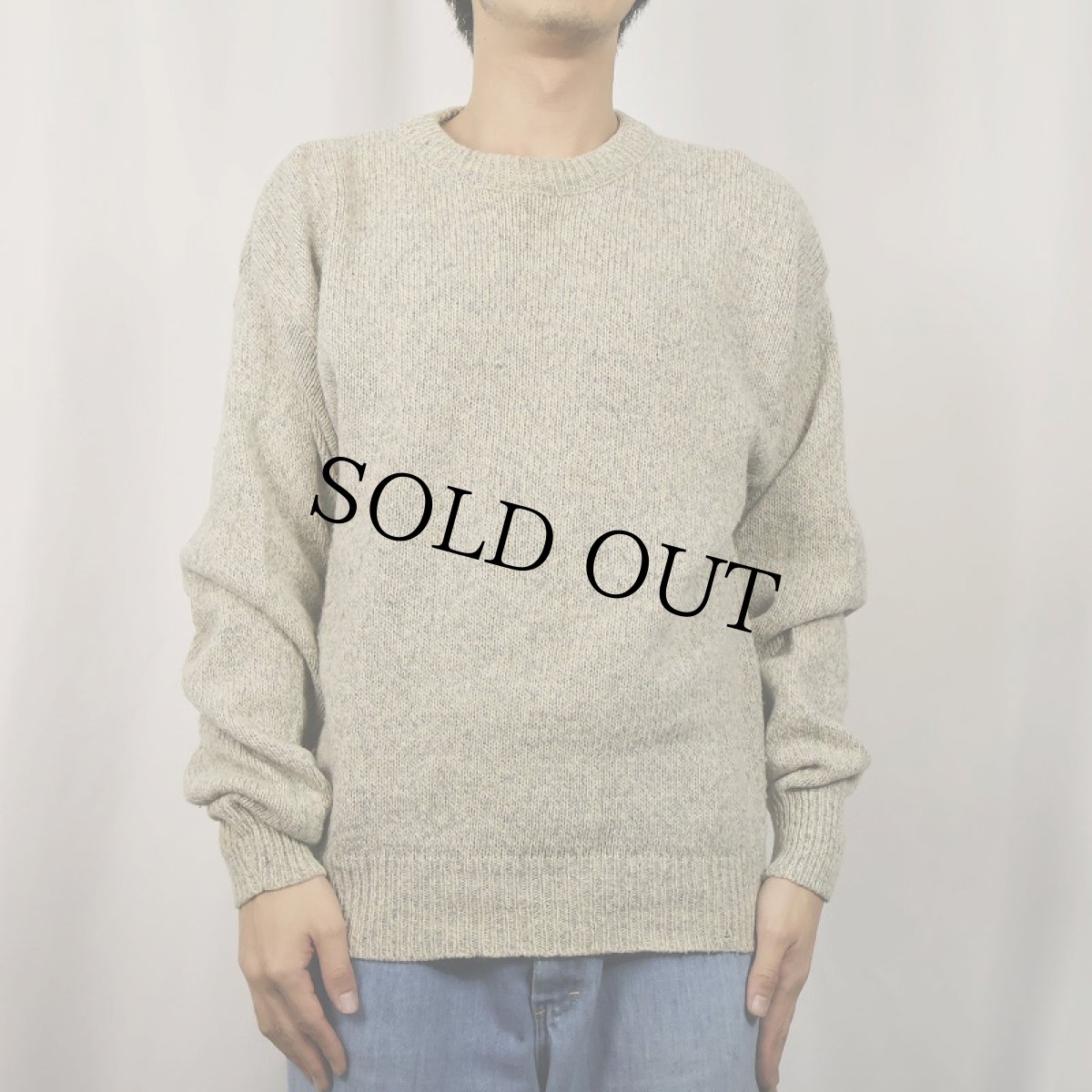 画像2: 80〜90's Eddie Bauer USA製 ウール×ナイロン ニットセーター M (2)