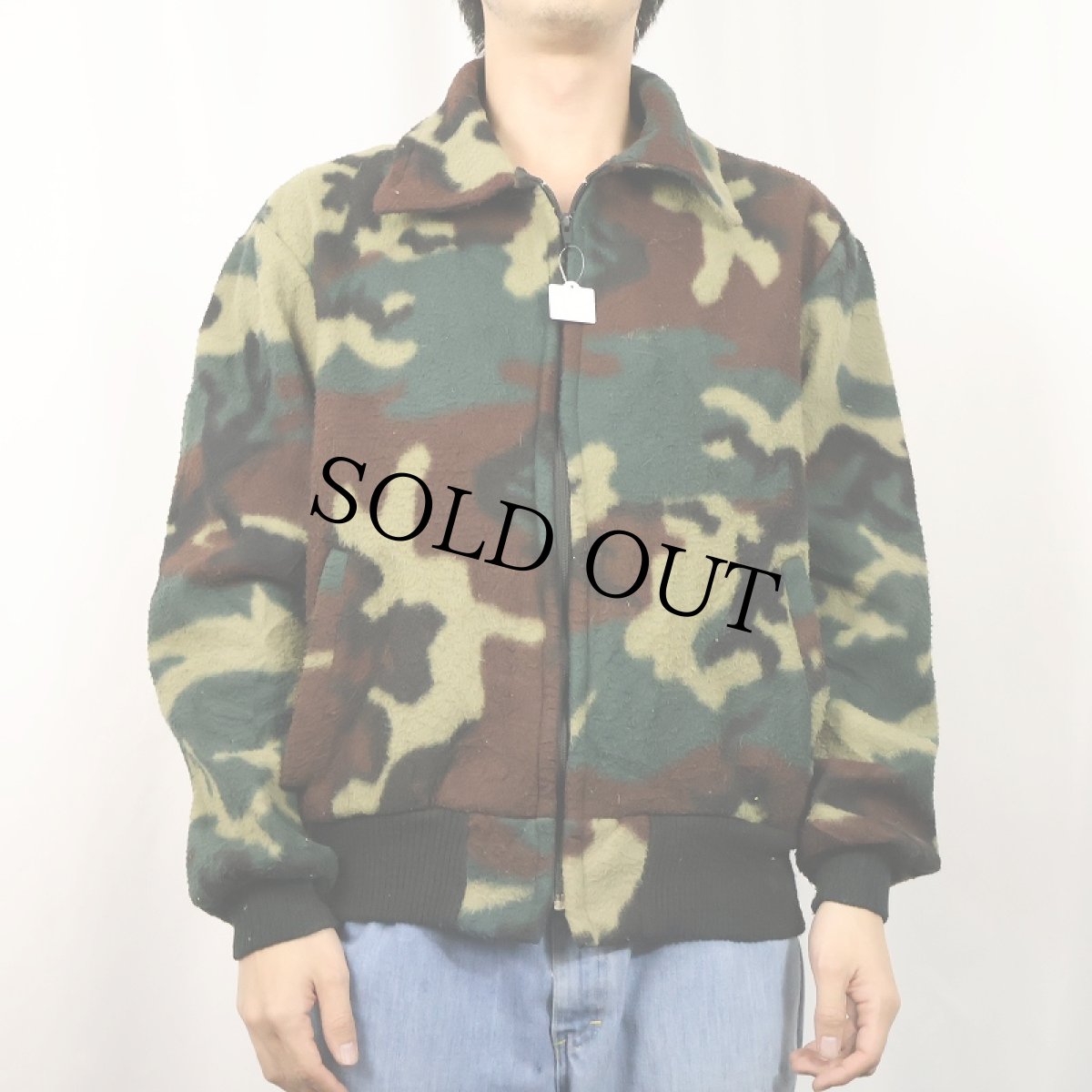画像2: 80〜90's polartuff ウッドランドカモ柄 フリースジップジャケット XL (2)