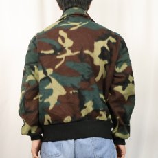 画像3: 80〜90's polartuff ウッドランドカモ柄 フリースジップジャケット XL (3)