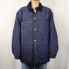 画像4: 〜70's UNKNOWN バットダイ ブランケットライナー デニムカバーオール  (4)