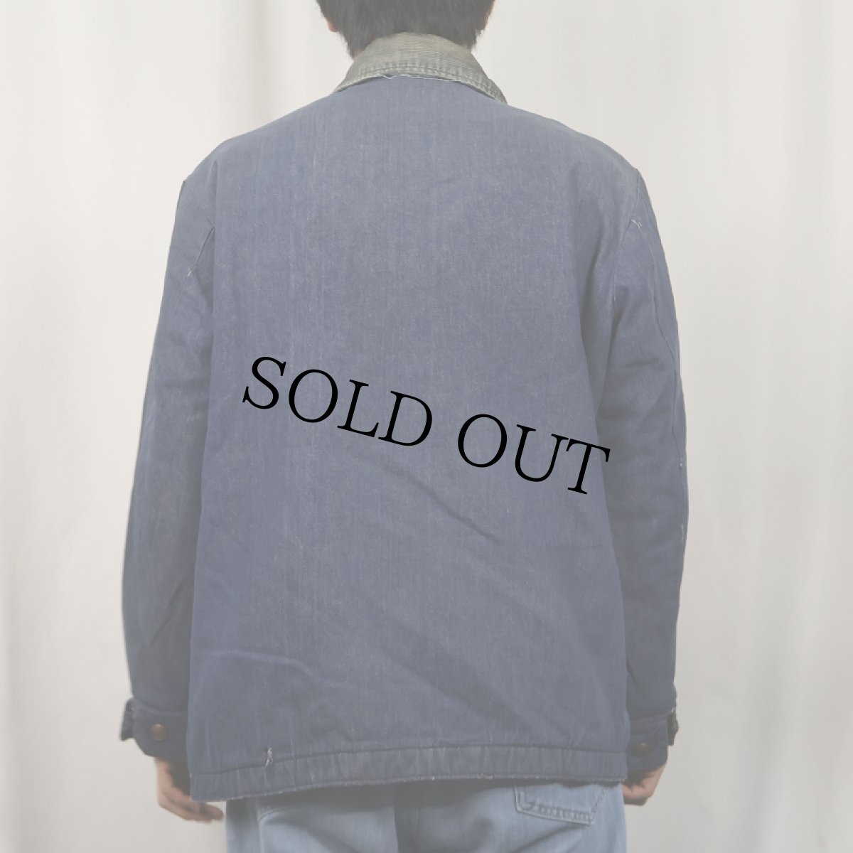 画像3: 〜70's UNKNOWN バットダイ ブランケットライナー デニムカバーオール  (3)