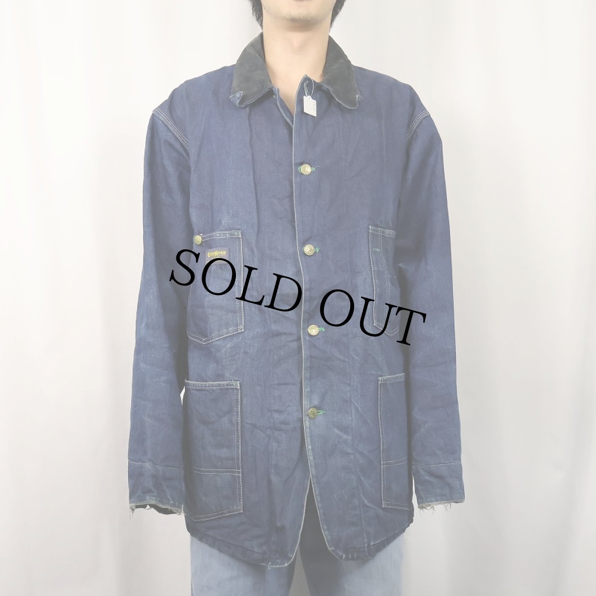 画像4: 70's OSHKOSH B'GOSH USA製 キルティングライナー デニムカバーオール SIZE46 (4)