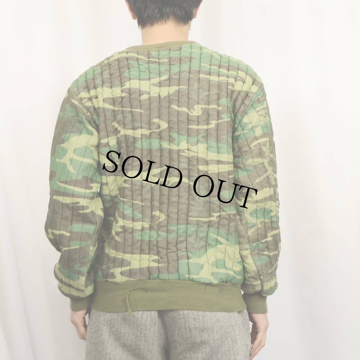 画像3: 70〜80's ウッドランドカモ柄 キルティングスウェット  (3)