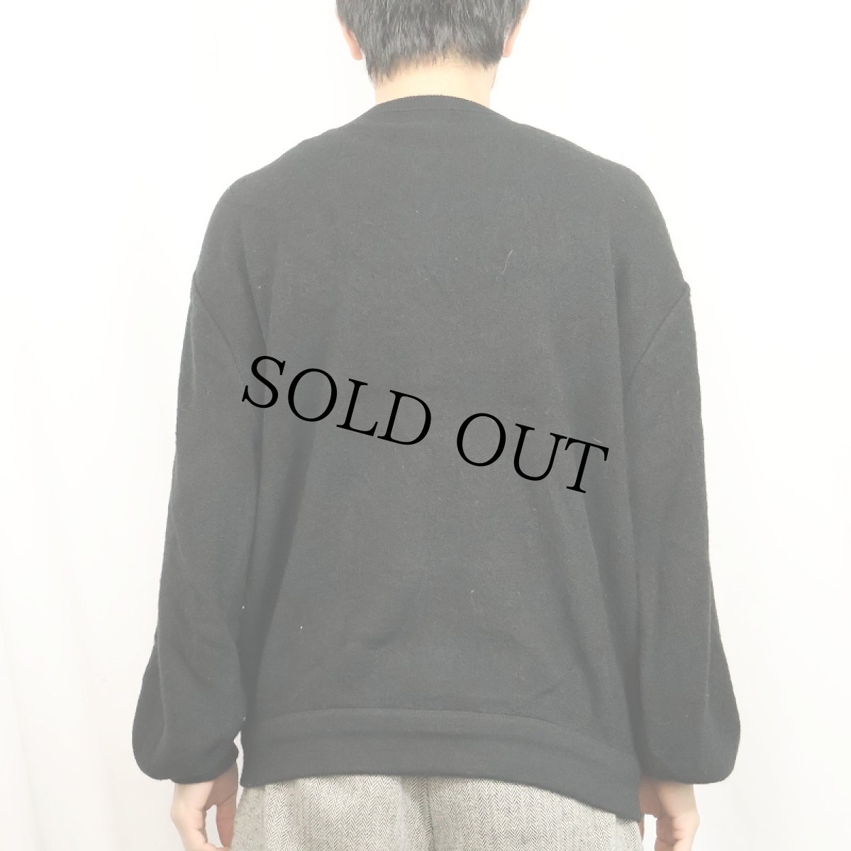 画像3: 80's IZOD LACOSTE USA製 Vネック アクリルニットセーター BLACK L (3)