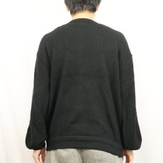 画像3: 80's IZOD LACOSTE USA製 Vネック アクリルニットセーター BLACK L (3)