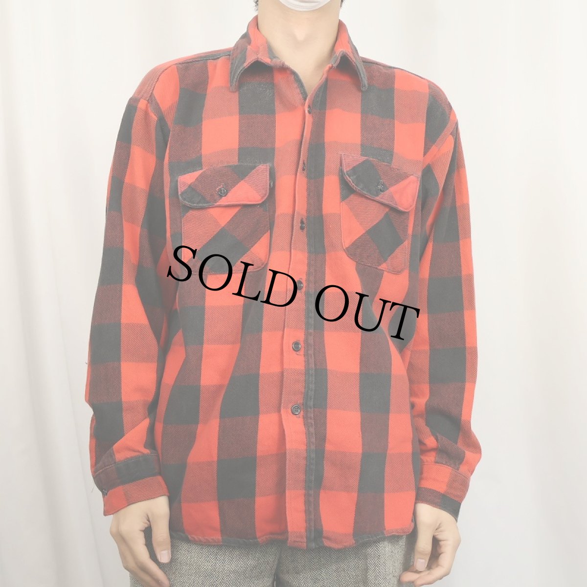 画像2: 70〜80's FIVE BROTHER バッファローチェック柄 ヘビーネルシャツ XL (2)