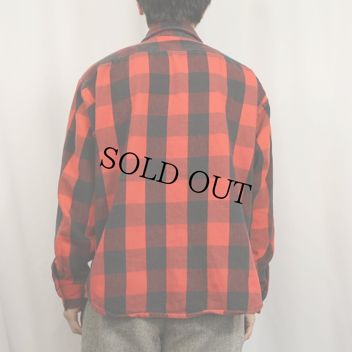 画像3: 70〜80's FIVE BROTHER バッファローチェック柄 ヘビーネルシャツ XL (3)