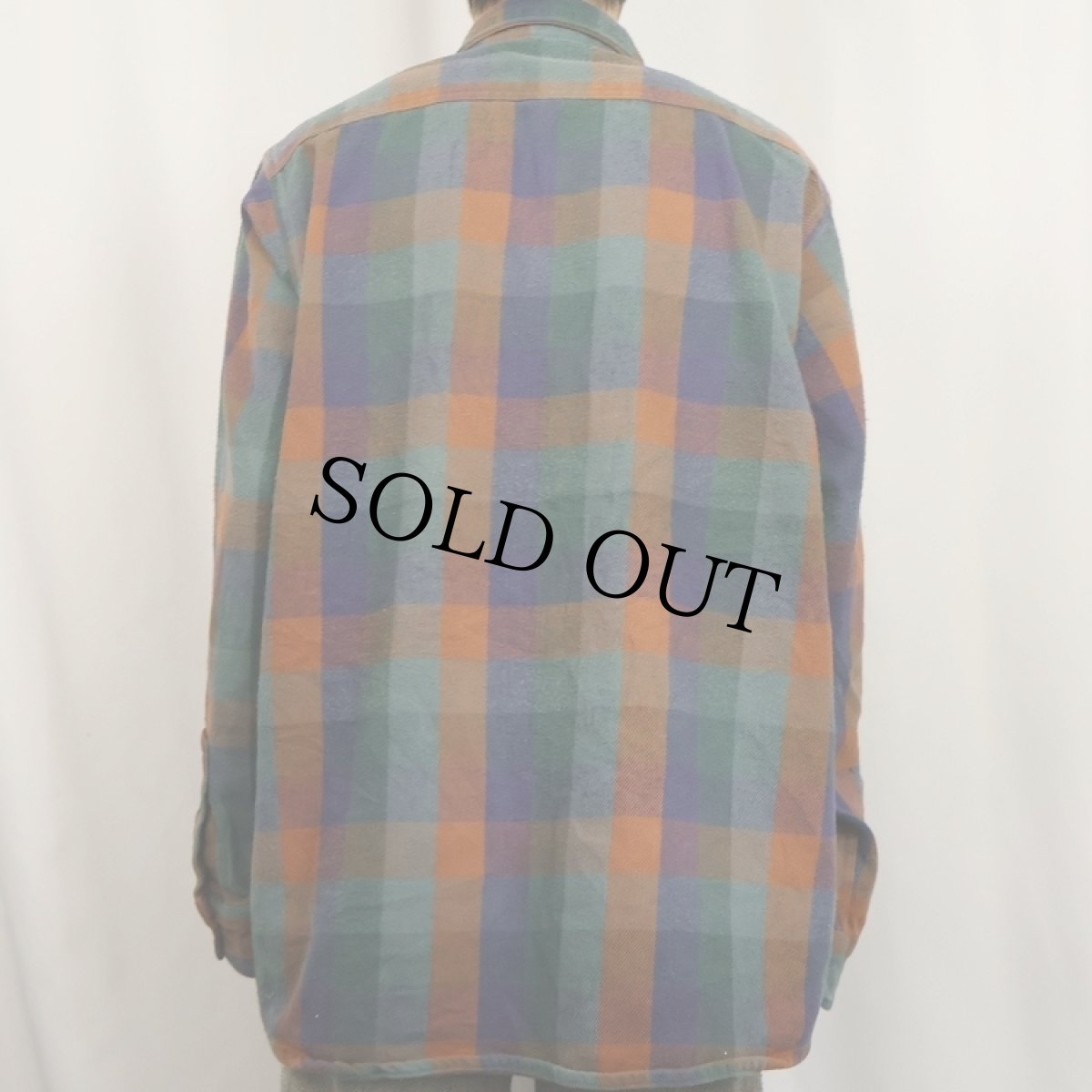 画像3: 90's FIVE BROTHER ブロックチェック柄 ヘビーネルシャツ XL (3)