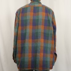 画像3: 90's FIVE BROTHERS ブロックチェック柄 ヘビーネルシャツ XL (3)