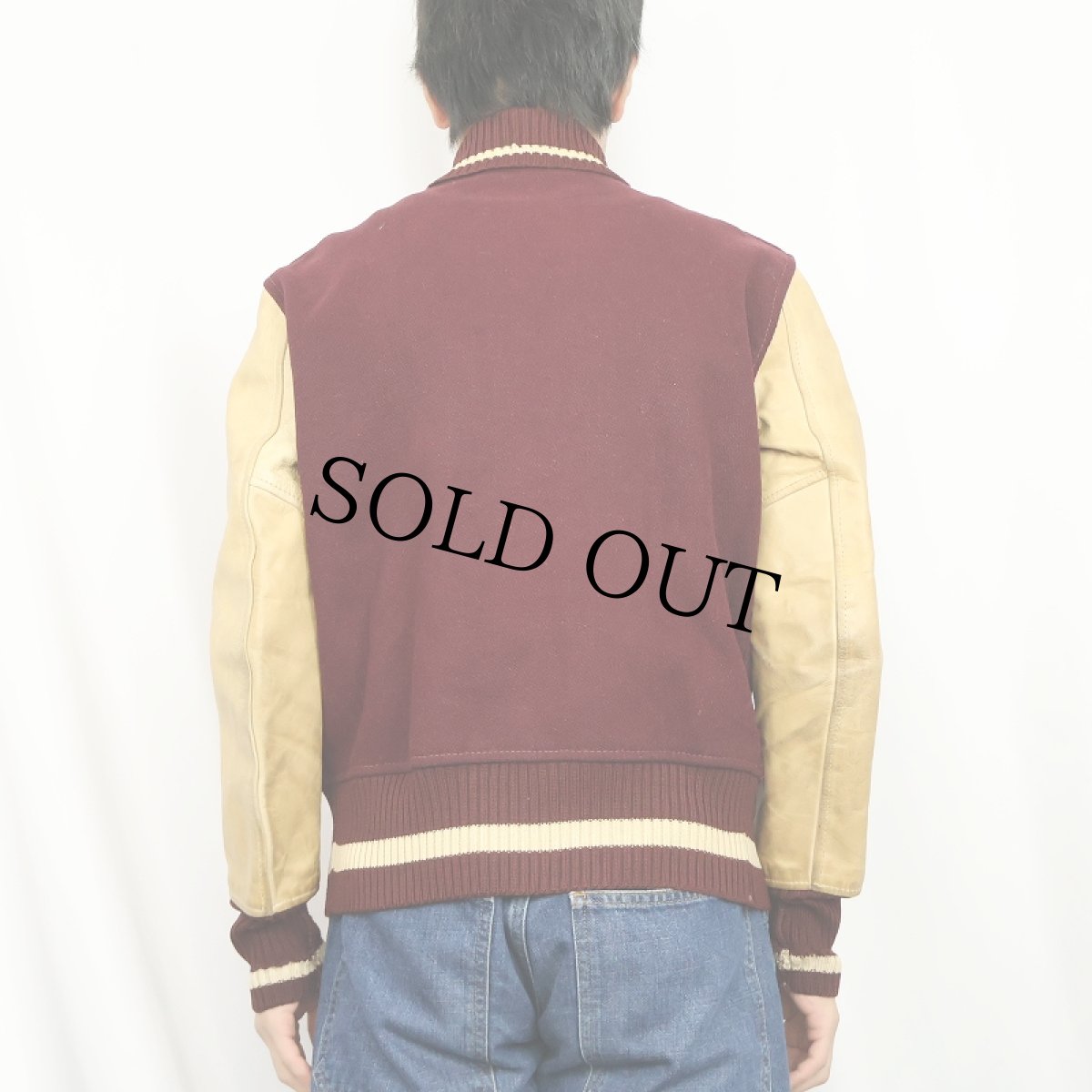 画像3: 60's H.L.Whiting Co. レザー×メルトンウールスタジャン SIZE36 (3)