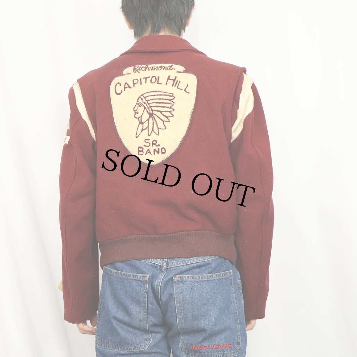 画像3: 60's BUTWIN USA製 パッチ付き ウールスタジャン  (3)