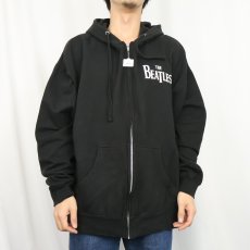 画像3: 2000's THE BEATLES ロックバンド プリントジップパーカー BLACK XXL (3)