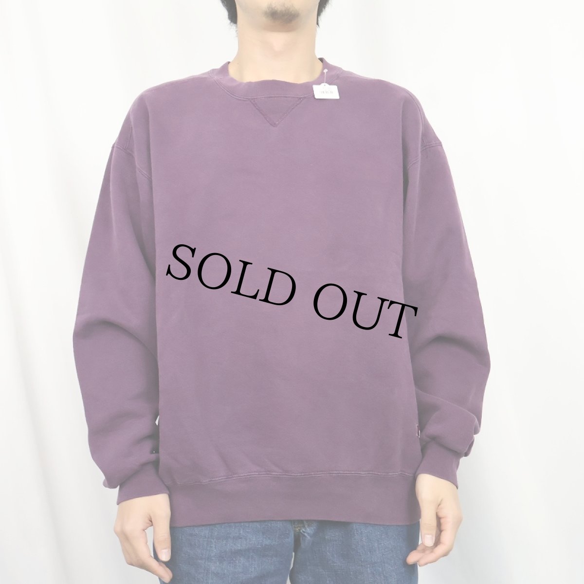 画像2: 90's RUSSELL ATHLETIC USA製 "HIGH COTTON" 前V スウェット L (2)