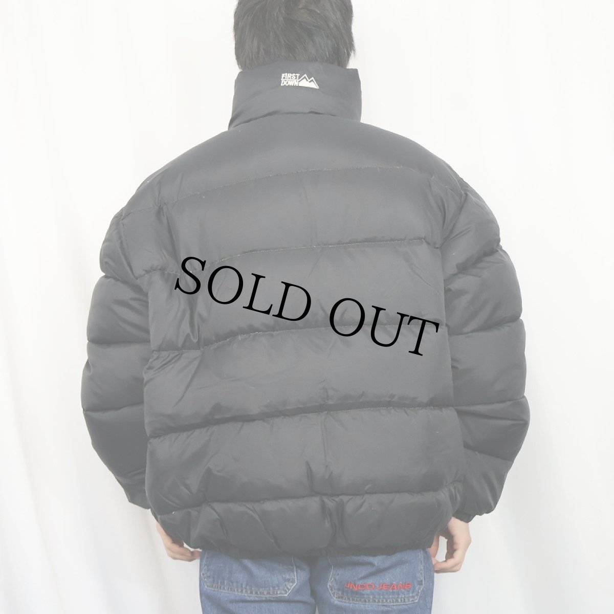 画像4: 90's FIRST DOWN リバーシブル ダウンジャケット L (4)