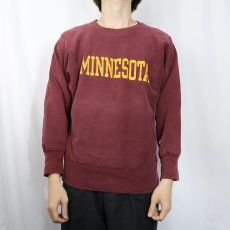 画像2: 80's Champion REVERSE WEAVE トリコタグ USA製 "MINNESOTA" プリントスウェット M (2)