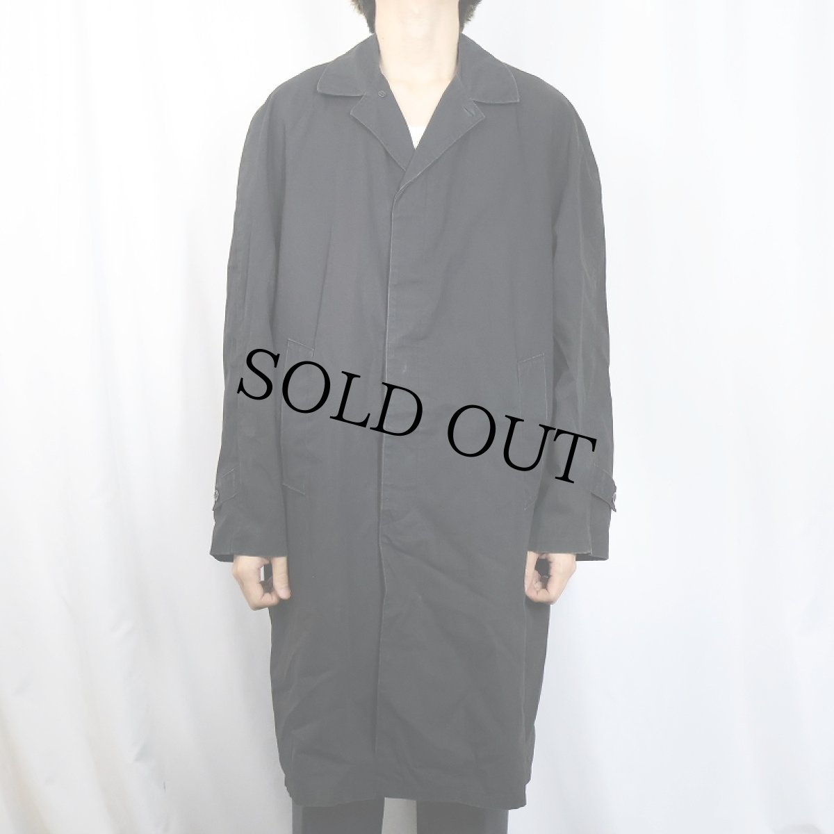 画像2: 60's〜 ZELAN ボアライナー ステンカラーコート BLACK (2)