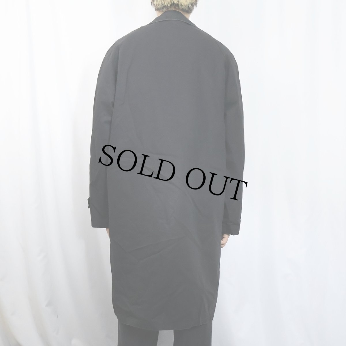 画像3: 60's〜 ZELAN ボアライナー ステンカラーコート BLACK (3)