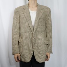 画像2: 90's POLO Ralph Lauren Perkins Shearer グレンチェック柄 ウールテーラードジャケット  (2)