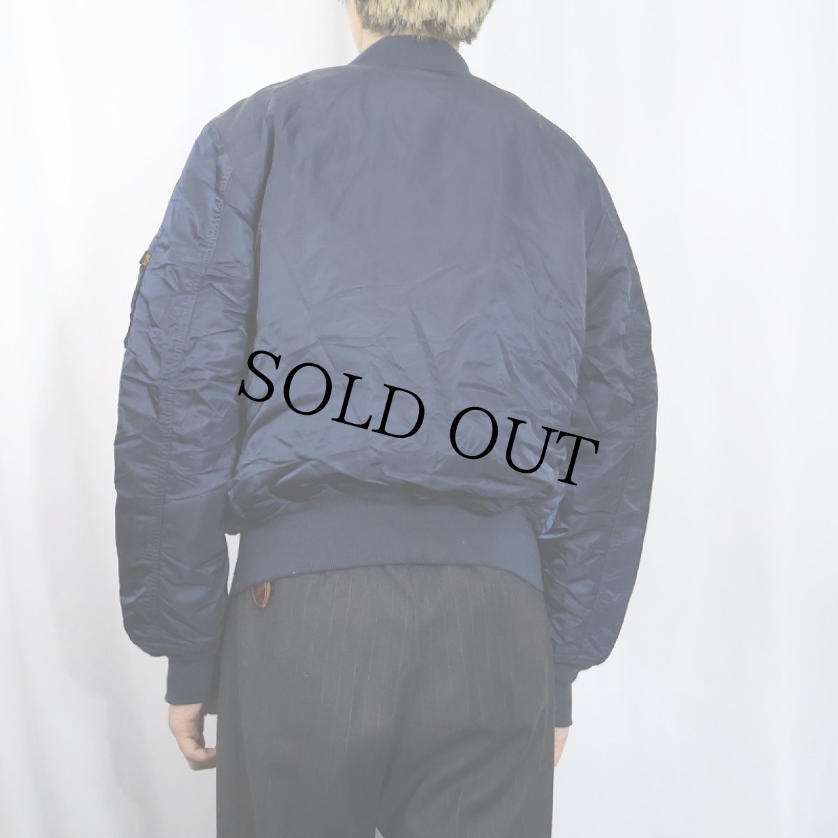 画像4: 民間品 ALPHA INDUSTRIES,INC. MA-1 フライトジャケット NAVY MEDIUM (4)