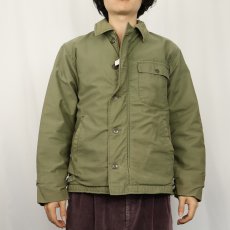 画像3: 60〜70's U.S.NAVY A-2 "HONDA GOLD WING" ステンシル入り デッキジャケット  (3)