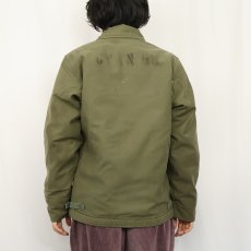 画像4: 70's U.S.NAVY A-2 ステンシル入り デッキジャケット MEDIUM (4)