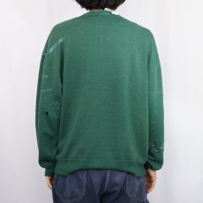 画像3: 90's RUSSELL ATHLETIC USA製 ペンキペイント 前V 無地スウェット L (3)