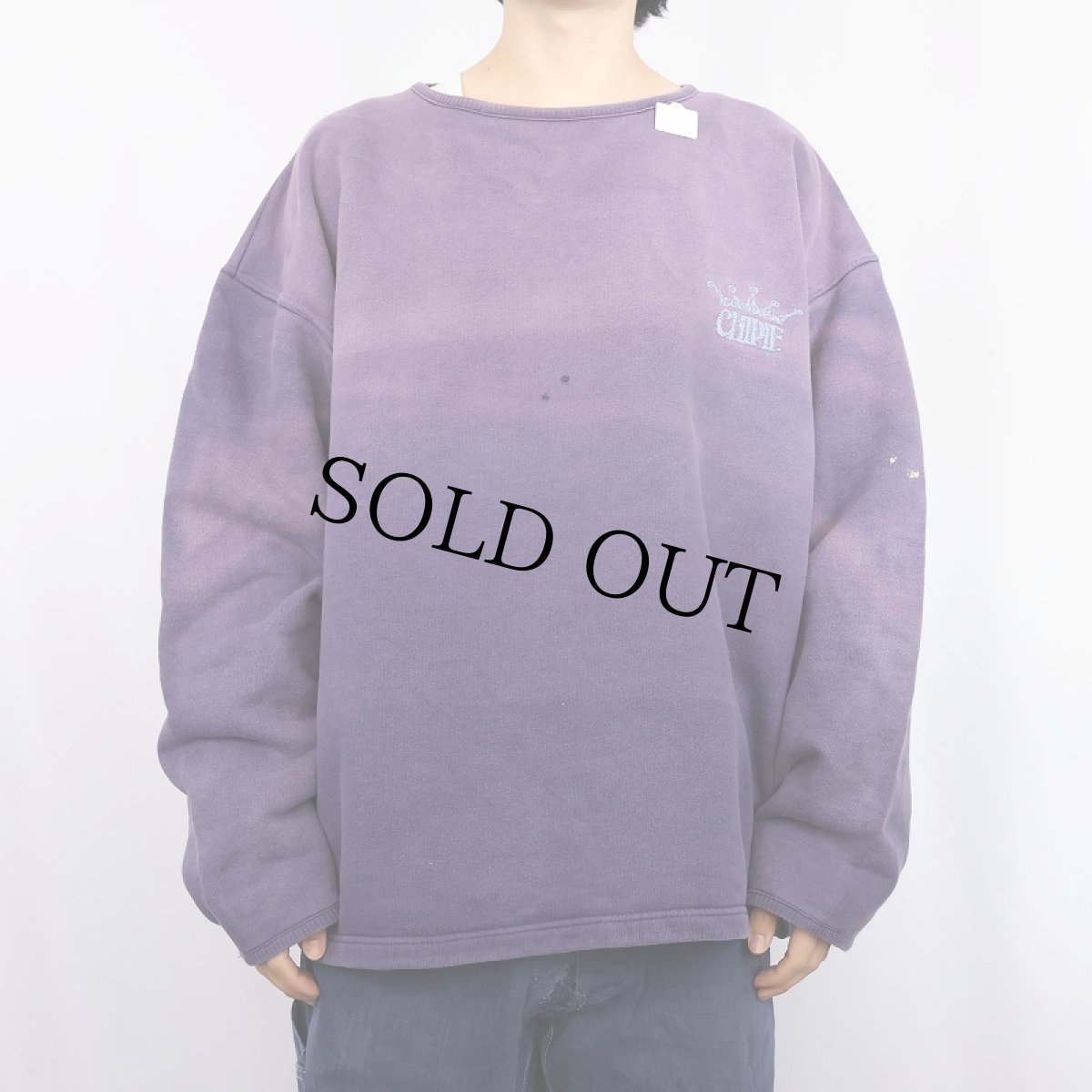 画像2: CHIPIE ロゴ刺繍 フェードスウェット XL (2)