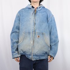 画像2: Carhartt デニムアクティブパーカー XLARGE REGULAR (2)