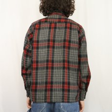 画像3: 70's WOOLOTHEWEST チェック柄 ウールシャツ M (3)