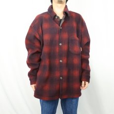 画像2: 〜2000's Timberland WEATHER GEAR オンブレーチェック柄 フリースシャツ L (2)