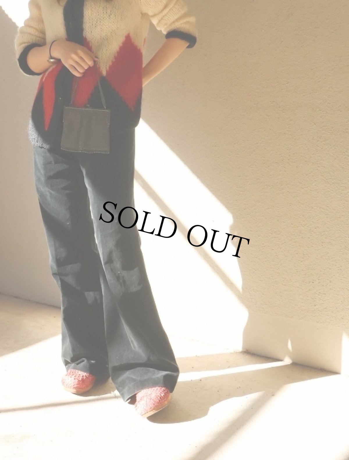 画像1: 〜70's コーデュロイフレアパンツ BLACK (1)