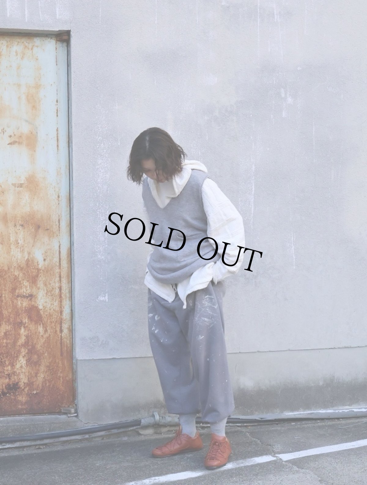 画像2: 2000's FRUIT OF THE LOOM ペンキペイント スウェットパンツ XL (2)