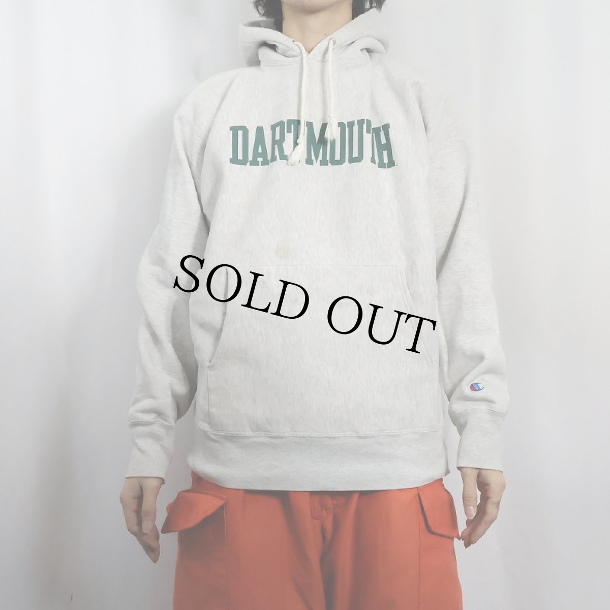 画像2: Champion ORIGINAL REVERSE WEAVE "DARTMOUTH "プリントスウェット フーディー BLACK L (2)