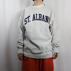 画像2: 90's Champion REVERSE WEAVE USA製 "ST.ALBANS" プリントスウェット XXL (2)