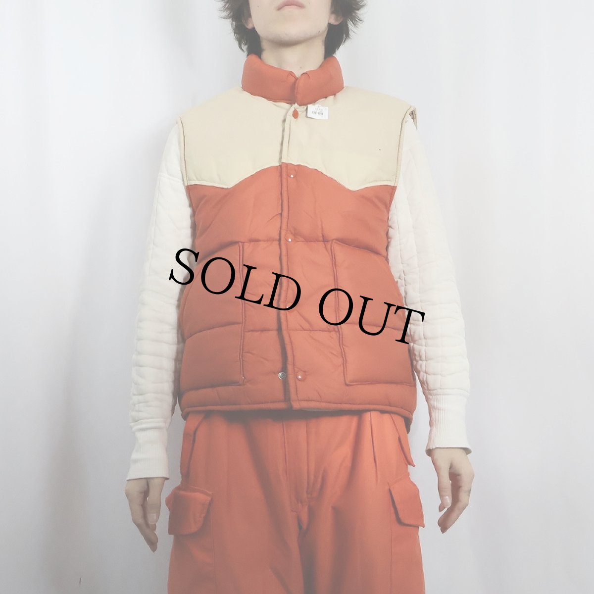 画像2: 70〜80's WEST WIND USA製 中綿入り ウエスタンベスト (2)