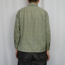 画像3: 60〜70's PENDLETON グレンチェック柄 オープンカラーウールシャツ M (3)