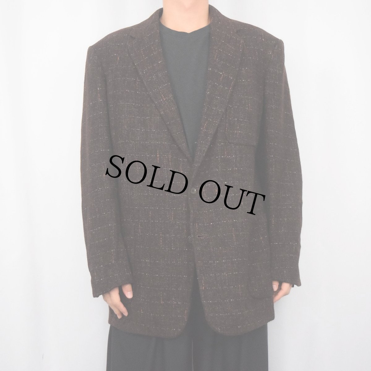 画像2: 60〜70's HUDSON SPORTSWEAR チェック柄 ウールテーラードジャケット BROWN (2)