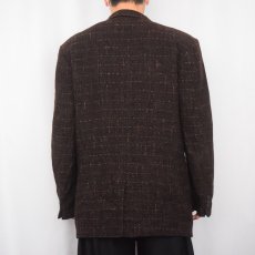 画像3: 60〜70's HUDSON SPORTSWEAR チェック柄 ウールテーラードジャケット BROWN (3)