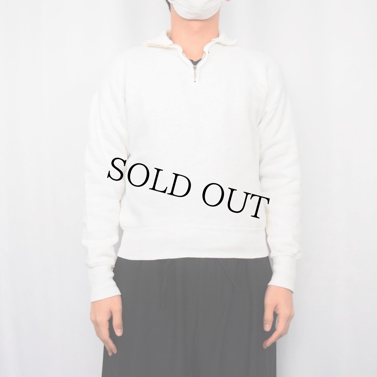 画像3: 【SALE】 60's SPORTSWEAR USA製 ハーフジップスウェット L (3)