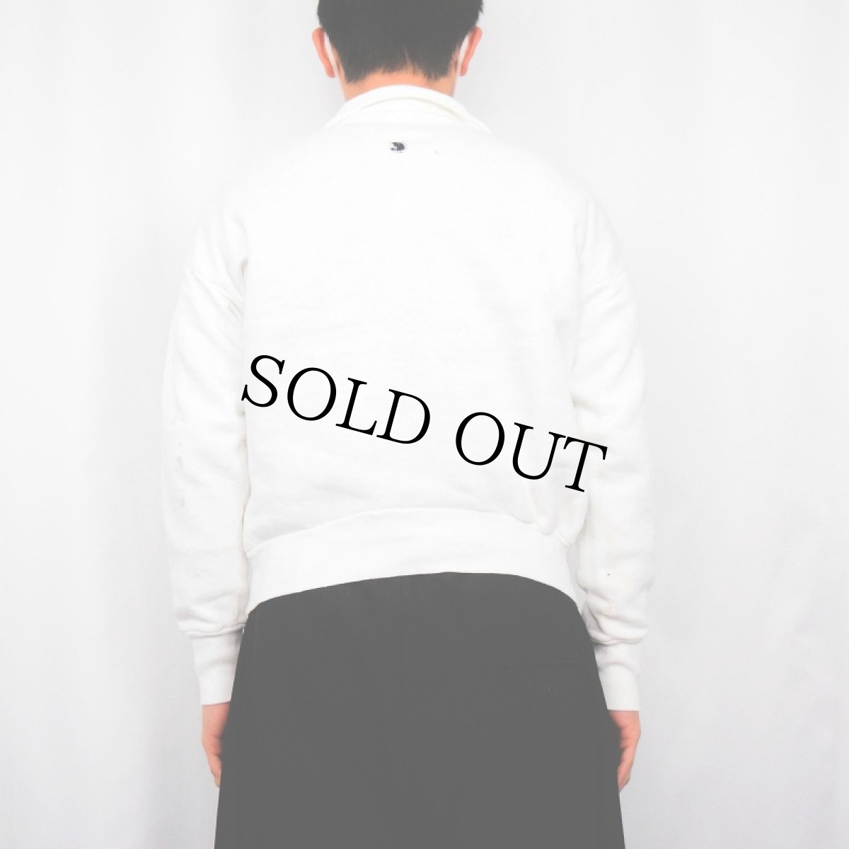 画像4: 【SALE】 60's SPORTSWEAR USA製 ハーフジップスウェット L (4)