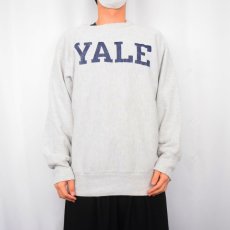 画像2: 90's Champion REVERSE WEAVE USA製 "YALE" プリントスウェット XL (2)