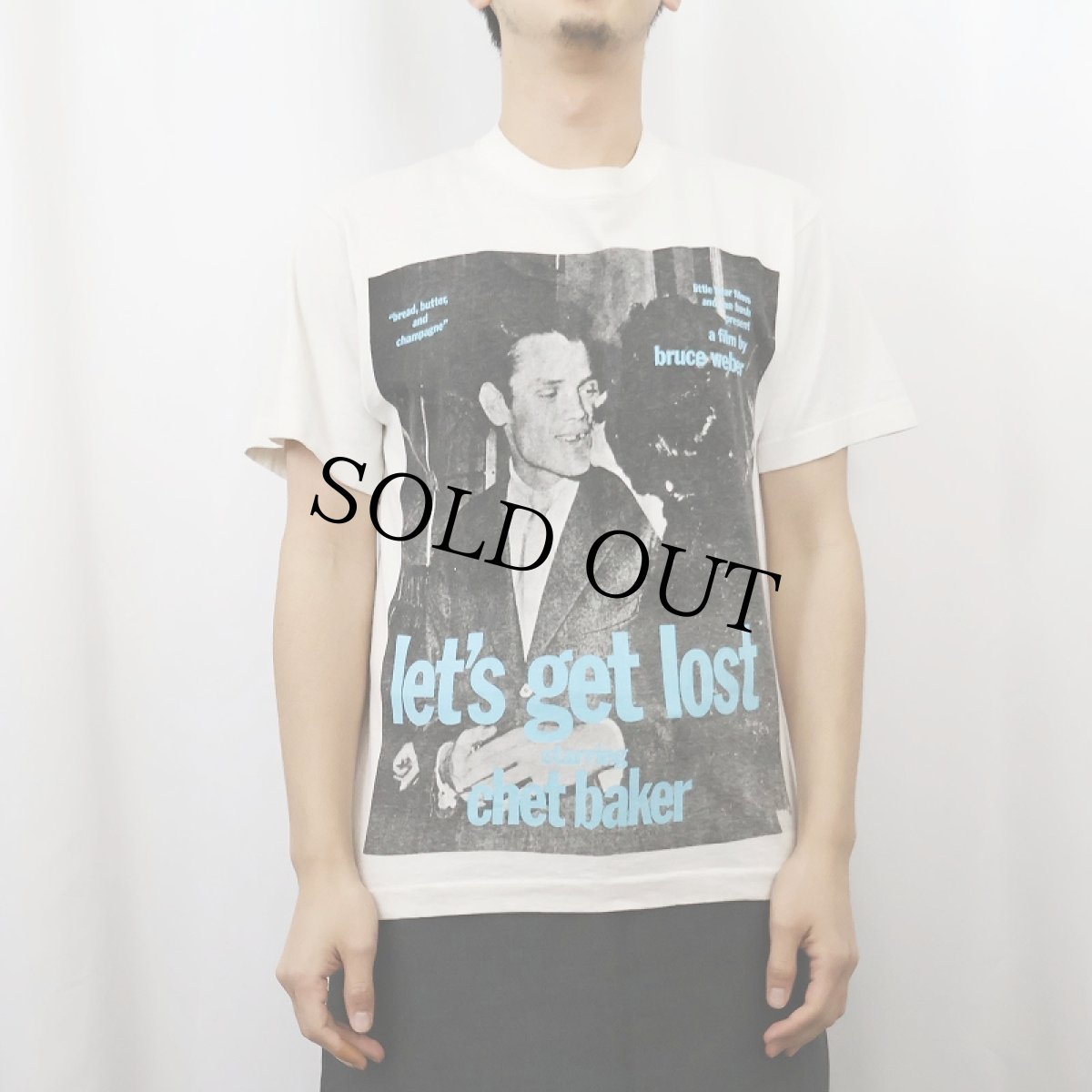 画像3: 90's BRUCE WEBER "let's get lost starring chet baker" フォトプリントTシャツ M (3)